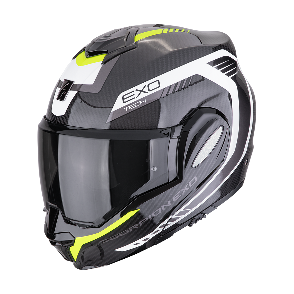 SCORPION EXO TECH EVO CARBON FLIP-BACK motocikla ķivere p